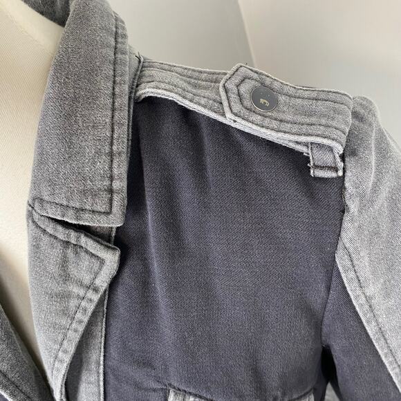 Anthropologie Hei Hei Ruffle Anorak Colorblock Ruffle Back Jacket XSP Steampunk - Picture 8 of 12